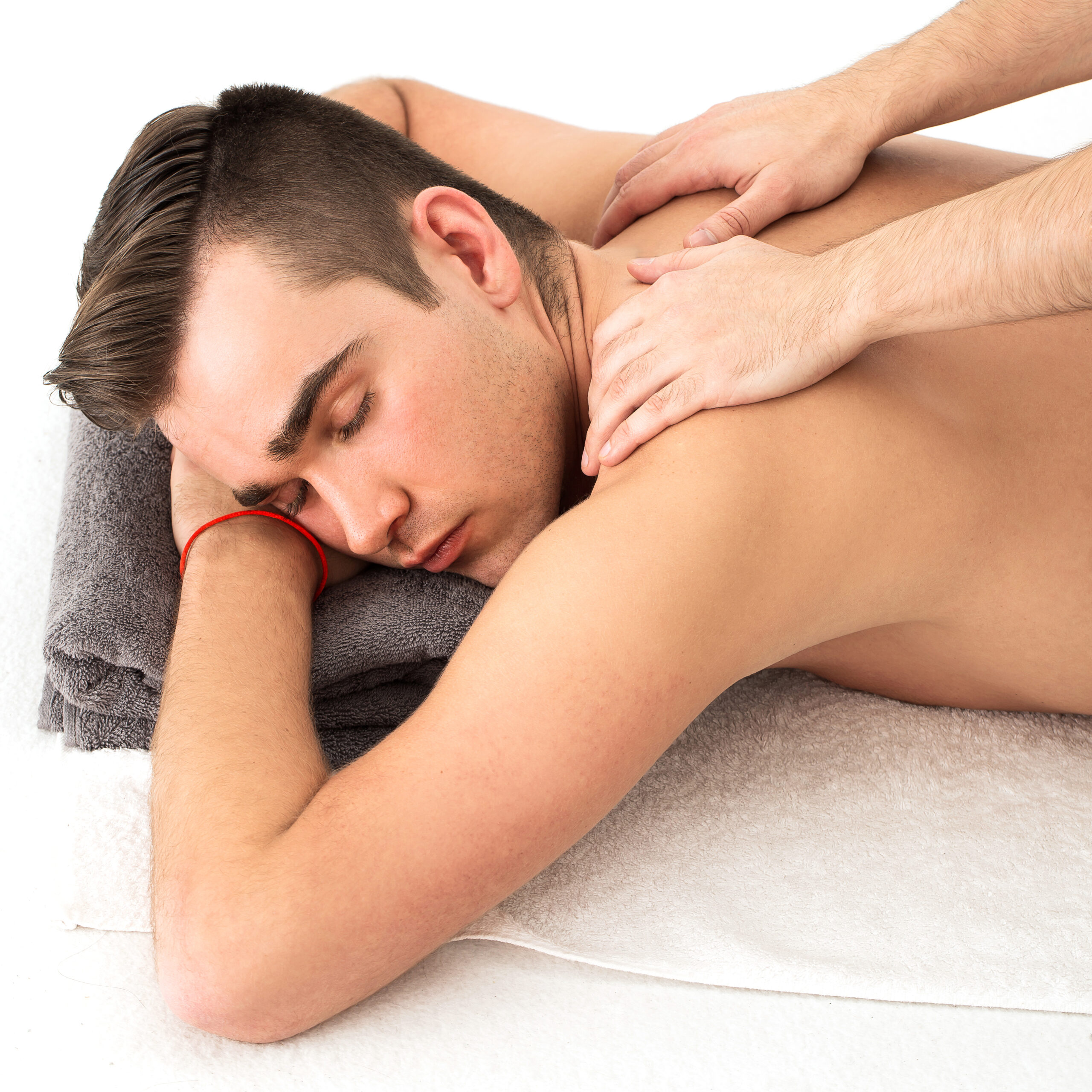 Man in spa salon